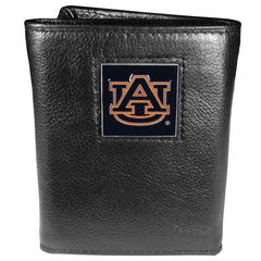 Auburn Tigers Deluxe Leather Tri-fold Wallet - Siskiyou Buckle