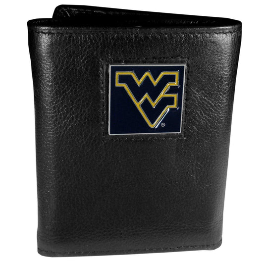 W. Virginia Mountaineers Deluxe Leather Tri-fold Wallet - Siskiyou Buckle - Flyclothing LLC