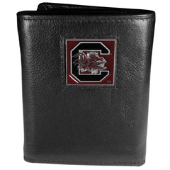 S. Carolina Gamecocks Deluxe Leather Tri-fold Wallet - Flyclothing LLC