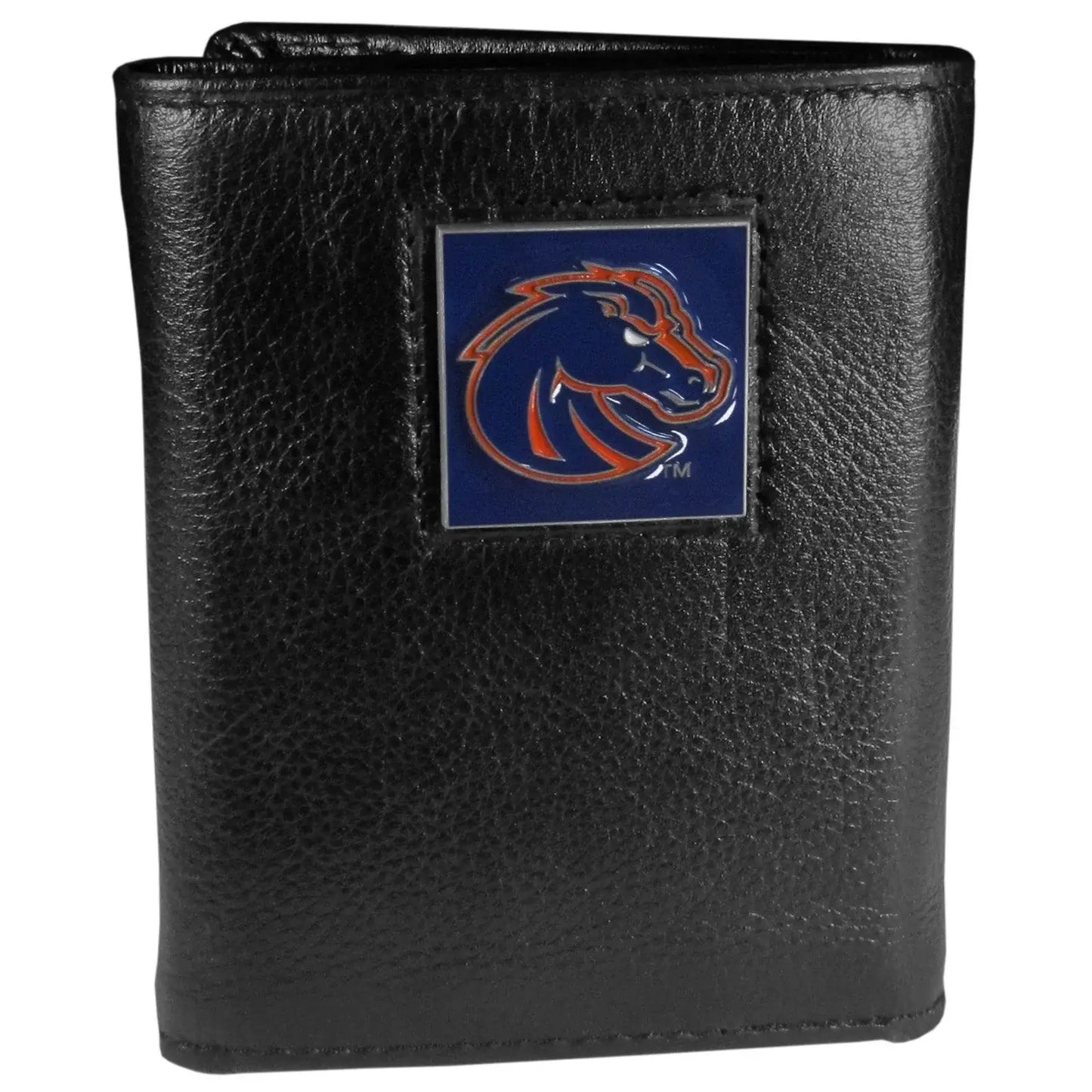 Boise St. Broncos Deluxe Leather Tri-fold Wallet Packaged in Gift Box - Siskiyou Buckle - Flyclothing LLC