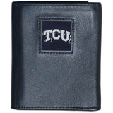 TCU Horned Frogs Leather Tri-fold Wallet - Siskiyou Buckle