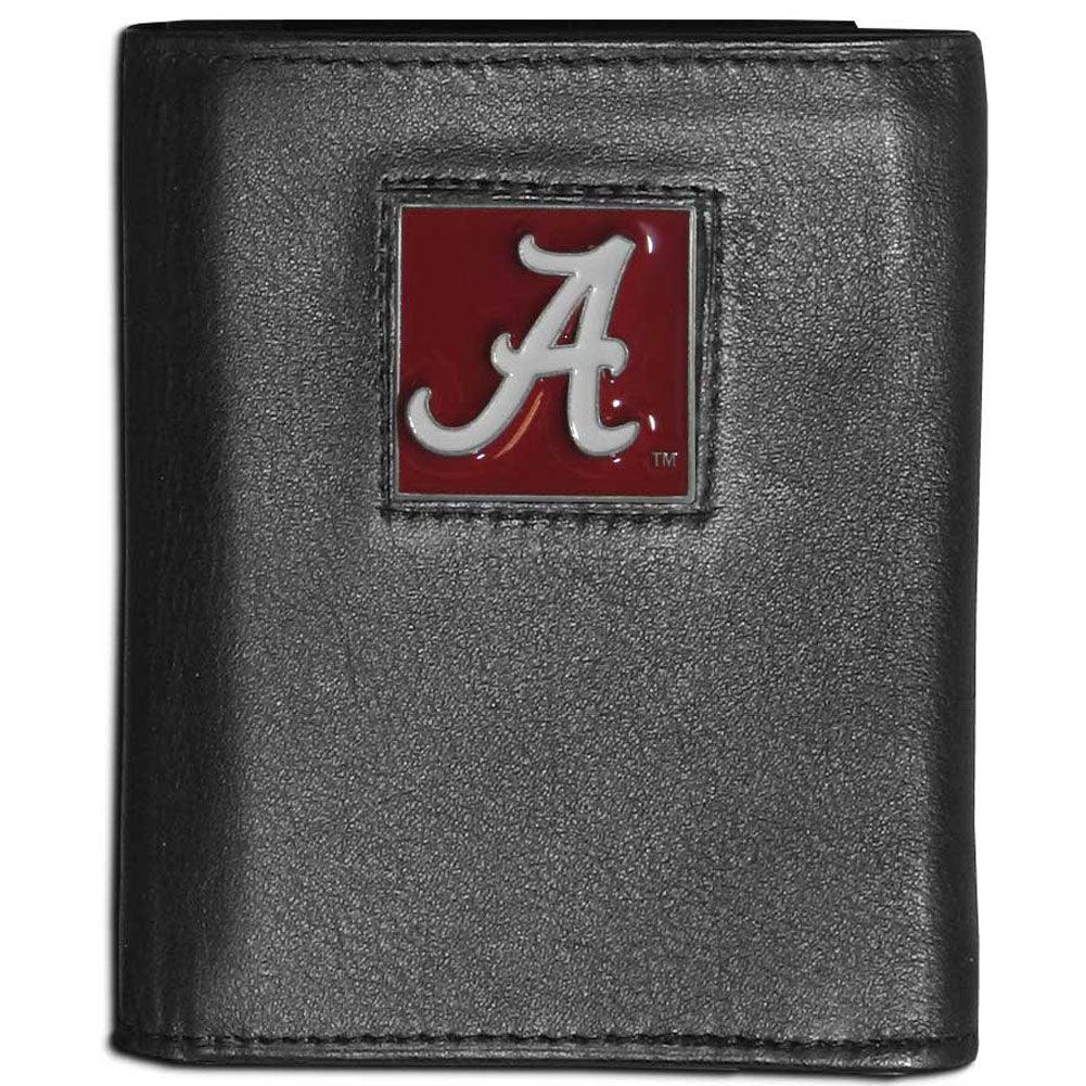 Alabama Crimson Tide Leather Tri-fold Wallet - Flyclothing LLC