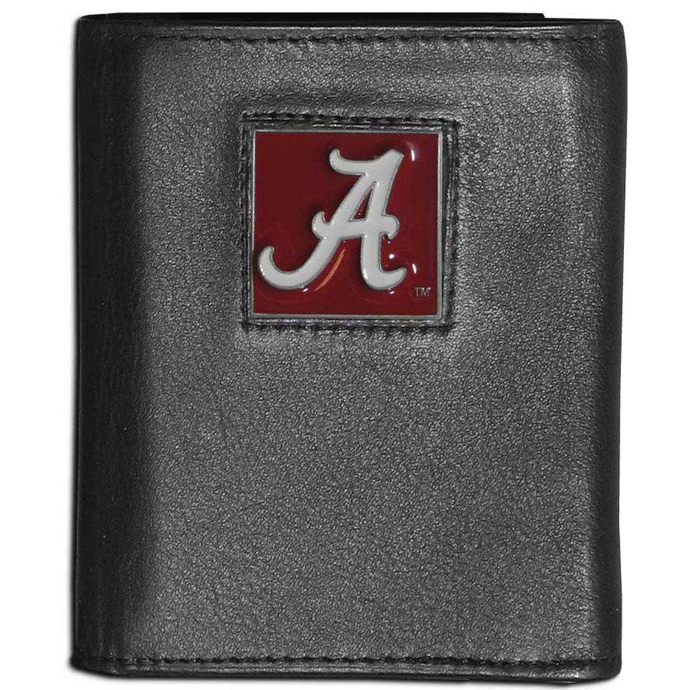 Alabama Crimson Tide Leather Tri-fold Wallet - Siskiyou Buckle - Flyclothing LLC