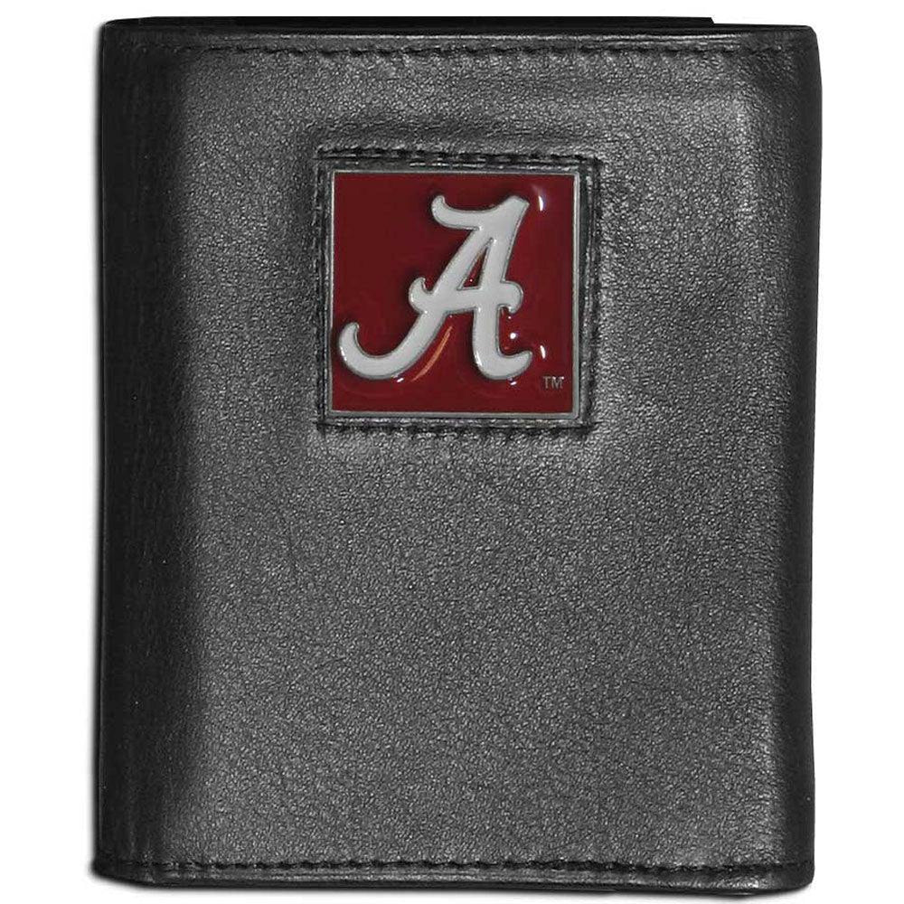 Alabama Crimson Tide Leather Tri-fold Wallet - Siskiyou Buckle