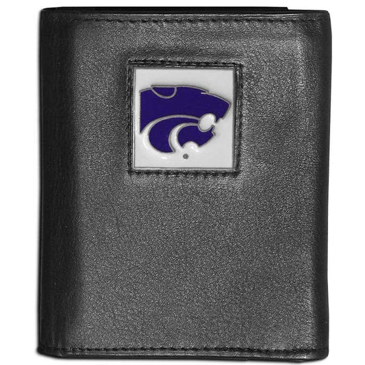 Kansas St. Wildcats Leather Tri-fold Wallet - Siskiyou Buckle