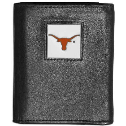 Texas Longhorns Leather Tri-fold Wallet - Flyclothing LLC