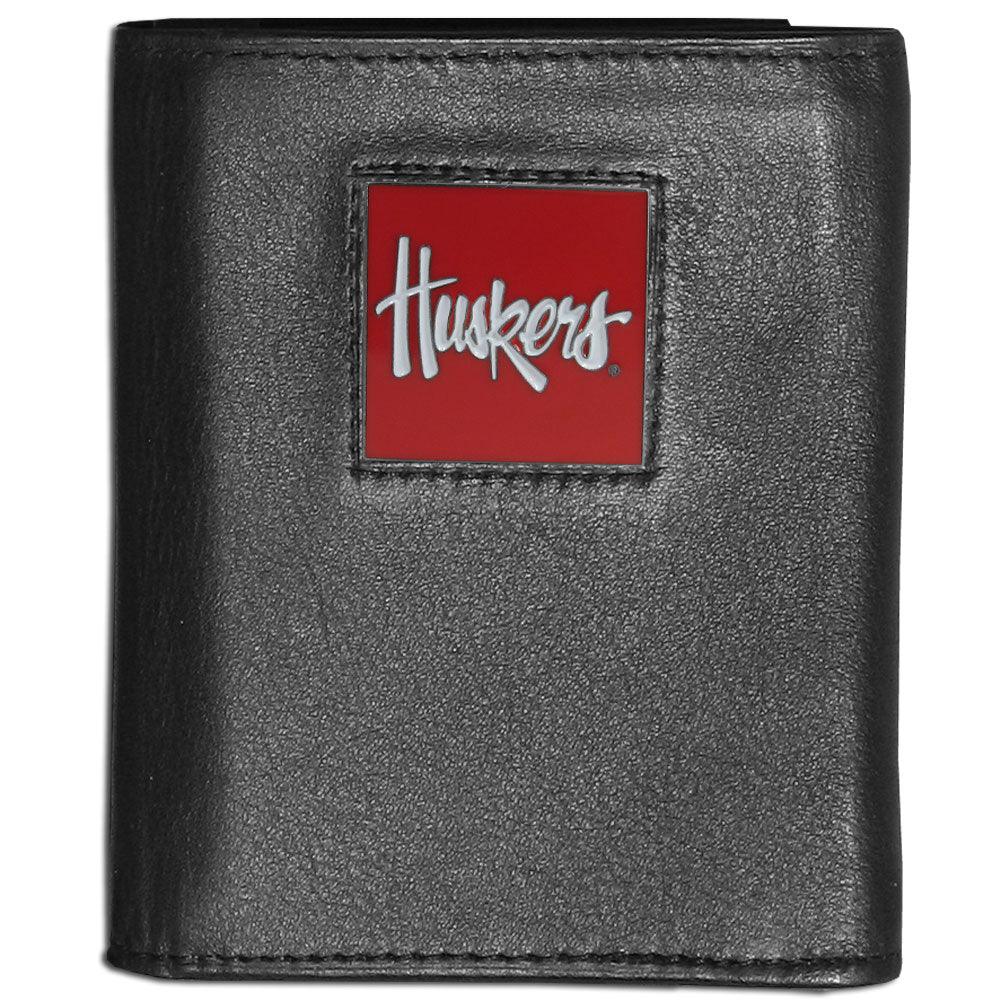 Nebraska Cornhuskers Leather Tri-fold Wallet - Flyclothing LLC