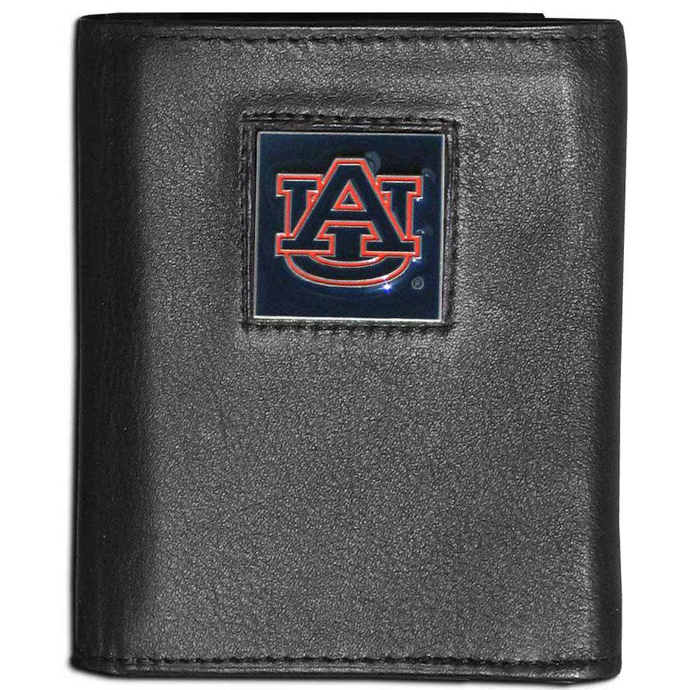 Auburn Tigers Leather Tri-fold Wallet - Siskiyou Buckle - Flyclothing LLC