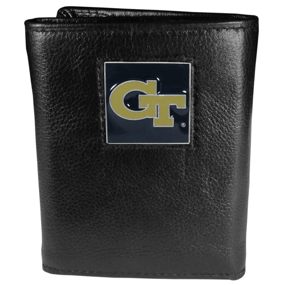 Georgia Tech Yellow Jackets Leather Tri-fold Wallet - Siskiyou Buckle