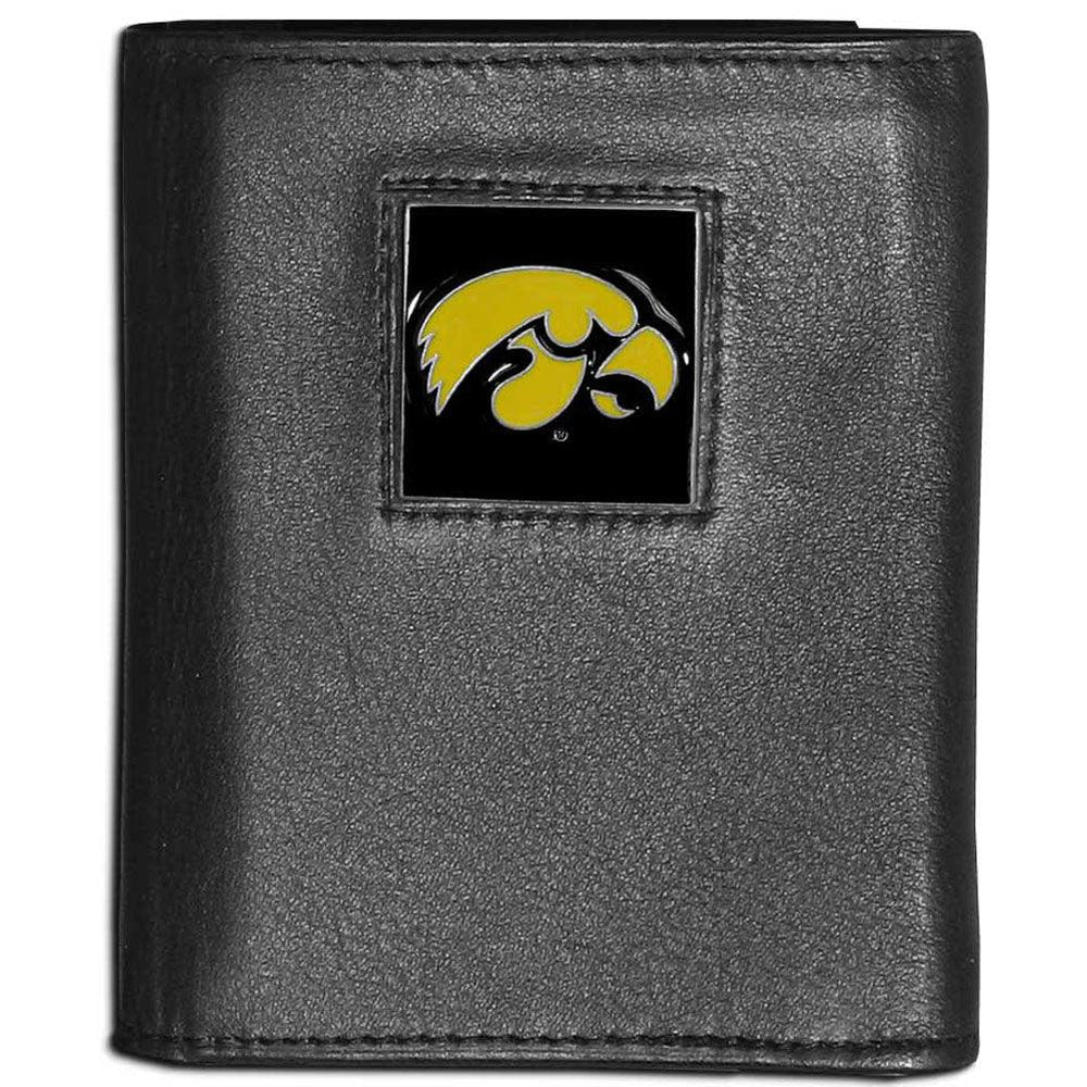 Iowa Hawkeyes Leather Tri-fold Wallet - Siskiyou Buckle