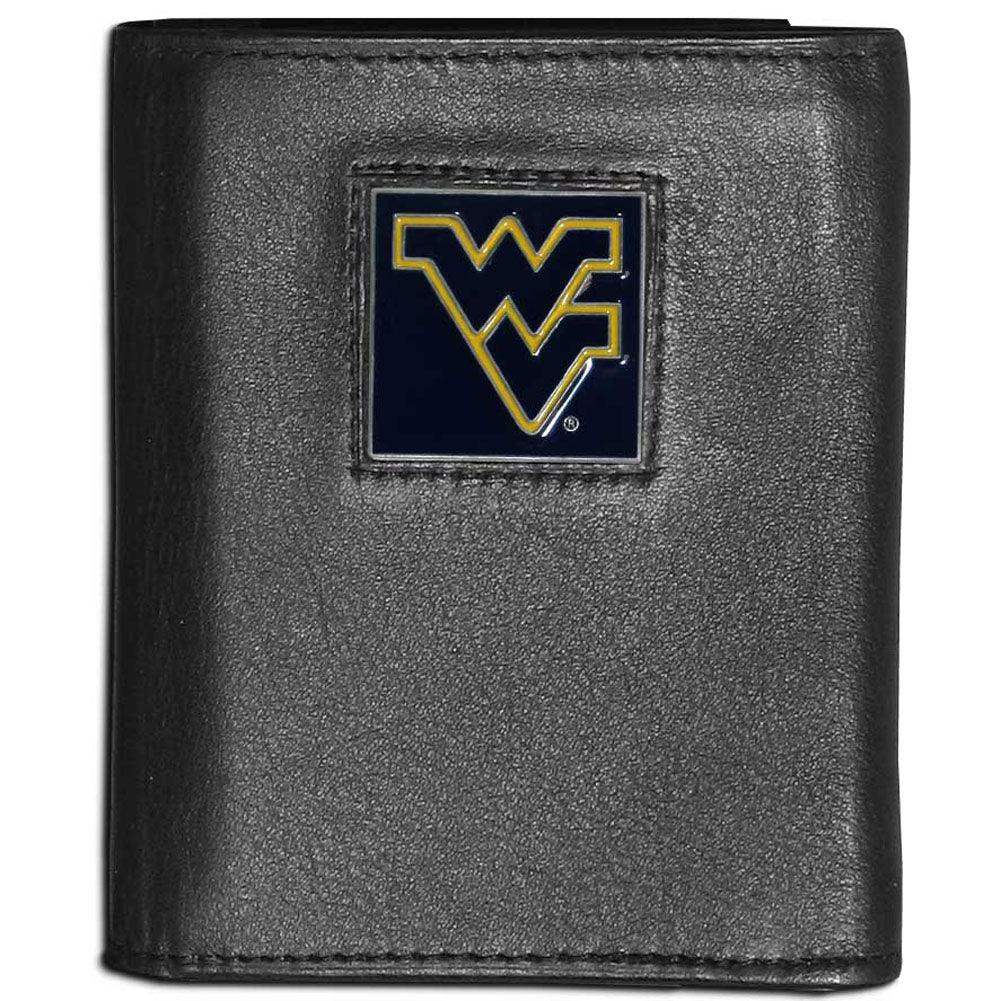 W. Virginia Mountaineers Leather Tri-fold Wallet - Siskiyou Buckle - Flyclothing LLC