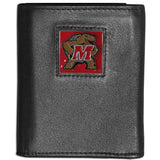 Maryland Terrapins Leather Tri-fold Wallet - Siskiyou Buckle