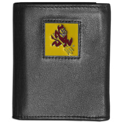 Arizona St. Sun Devils Leather Tri-fold Wallet - Flyclothing LLC