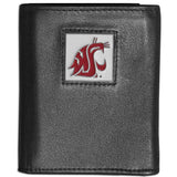 Washington St. Cougars Leather Tri-fold Wallet - Siskiyou Buckle