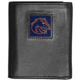 Boise St. Broncos Leather Tri-fold Wallet - Siskiyou Buckle