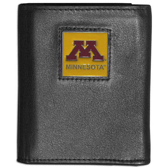 Minnesota Golden Gophers Leather Tri-fold Wallet - Flyclothing LLC