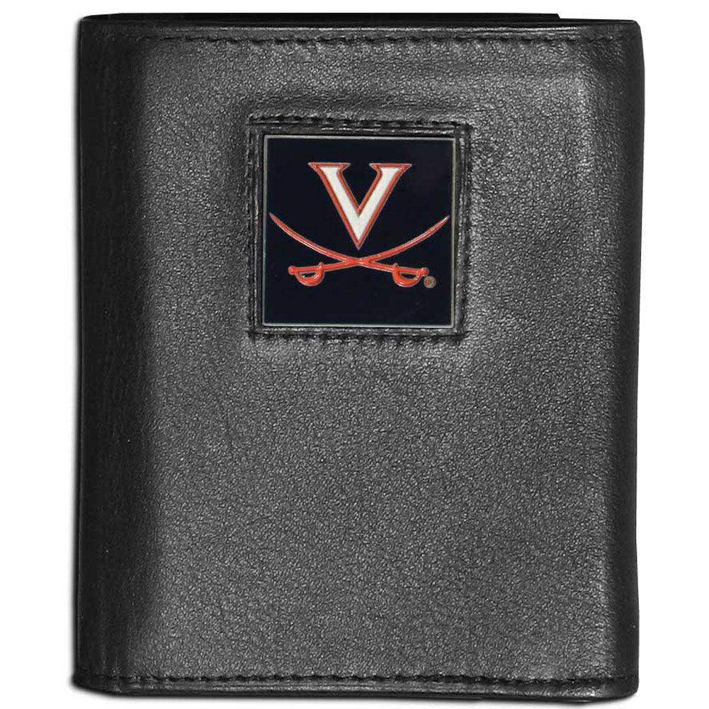 Virginia Cavaliers Leather Tri-fold Wallet - Siskiyou Buckle - Flyclothing LLC