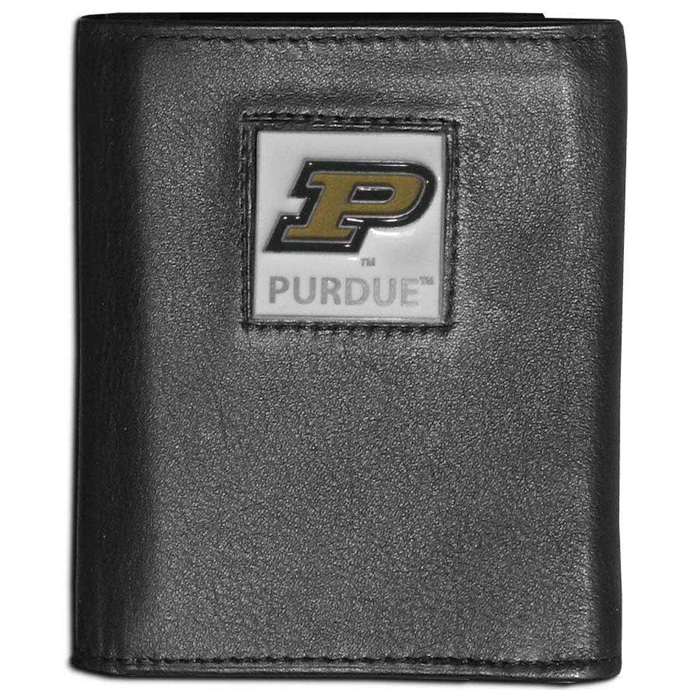 Purdue Boilermakers Leather Tri-fold Wallet - Siskiyou Buckle - Flyclothing LLC