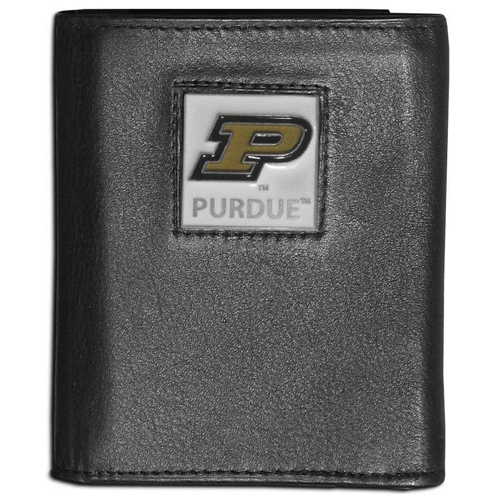 Purdue Boilermakers Leather Tri-fold Wallet - Flyclothing LLC