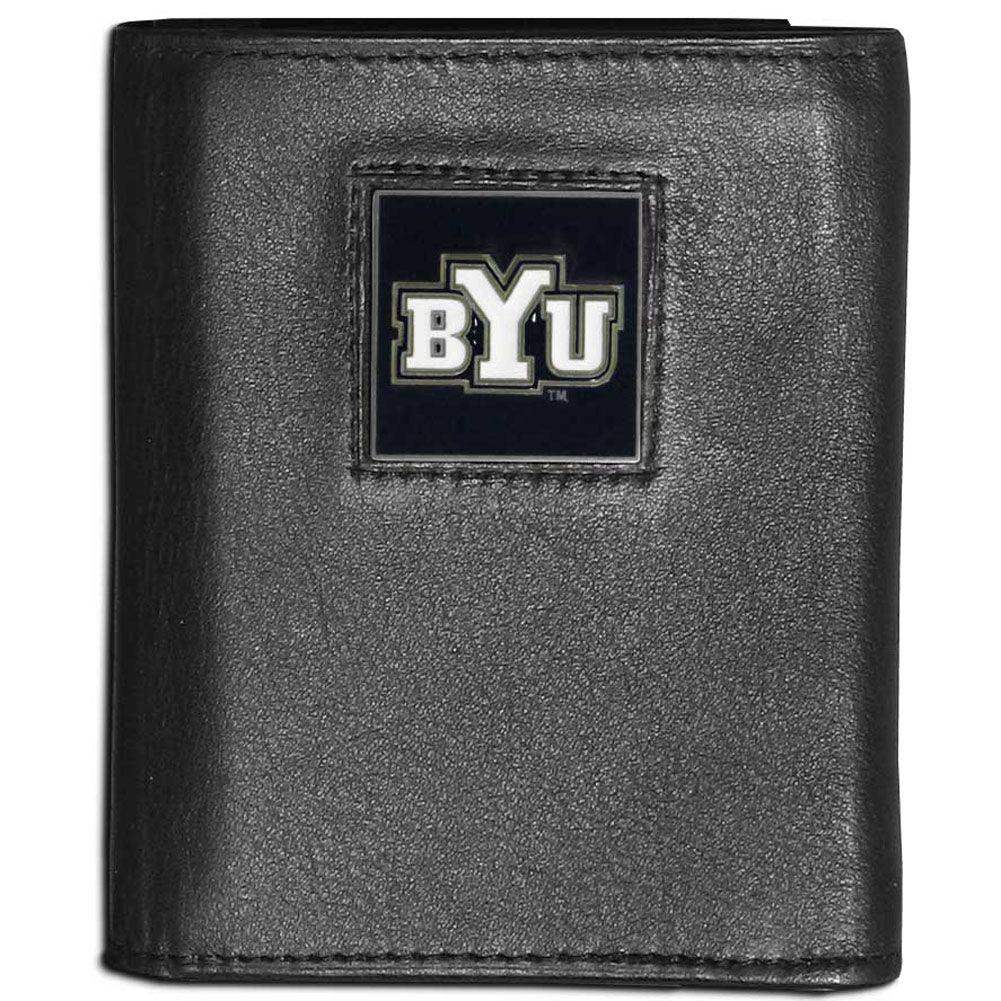 BYU Cougars Leather Tri-fold Wallet - Siskiyou Buckle - Flyclothing LLC