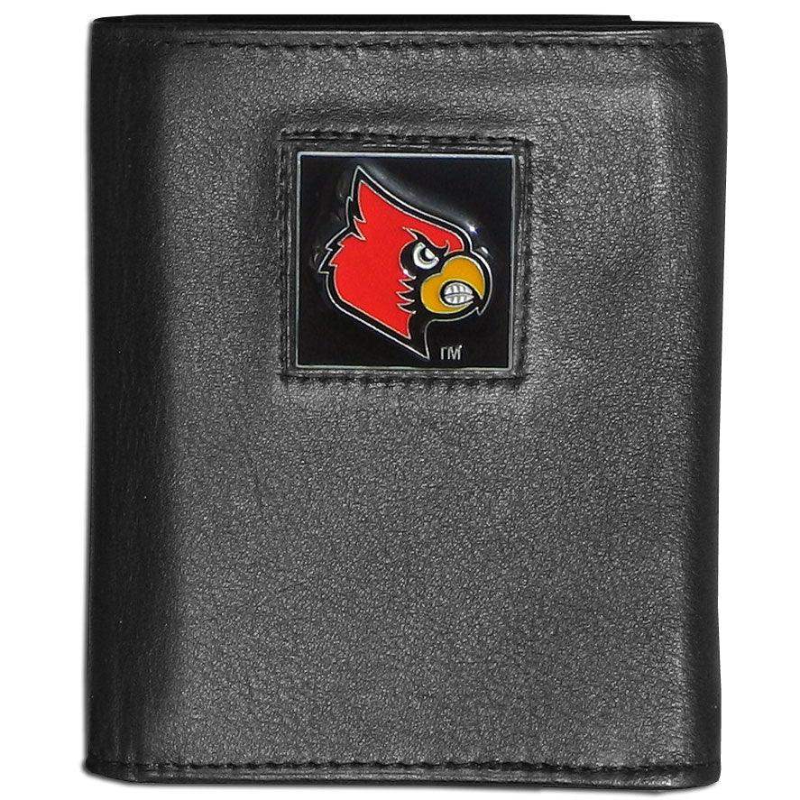 Louisville Cardinals Leather Tri-fold Wallet - Siskiyou Buckle - Flyclothing LLC