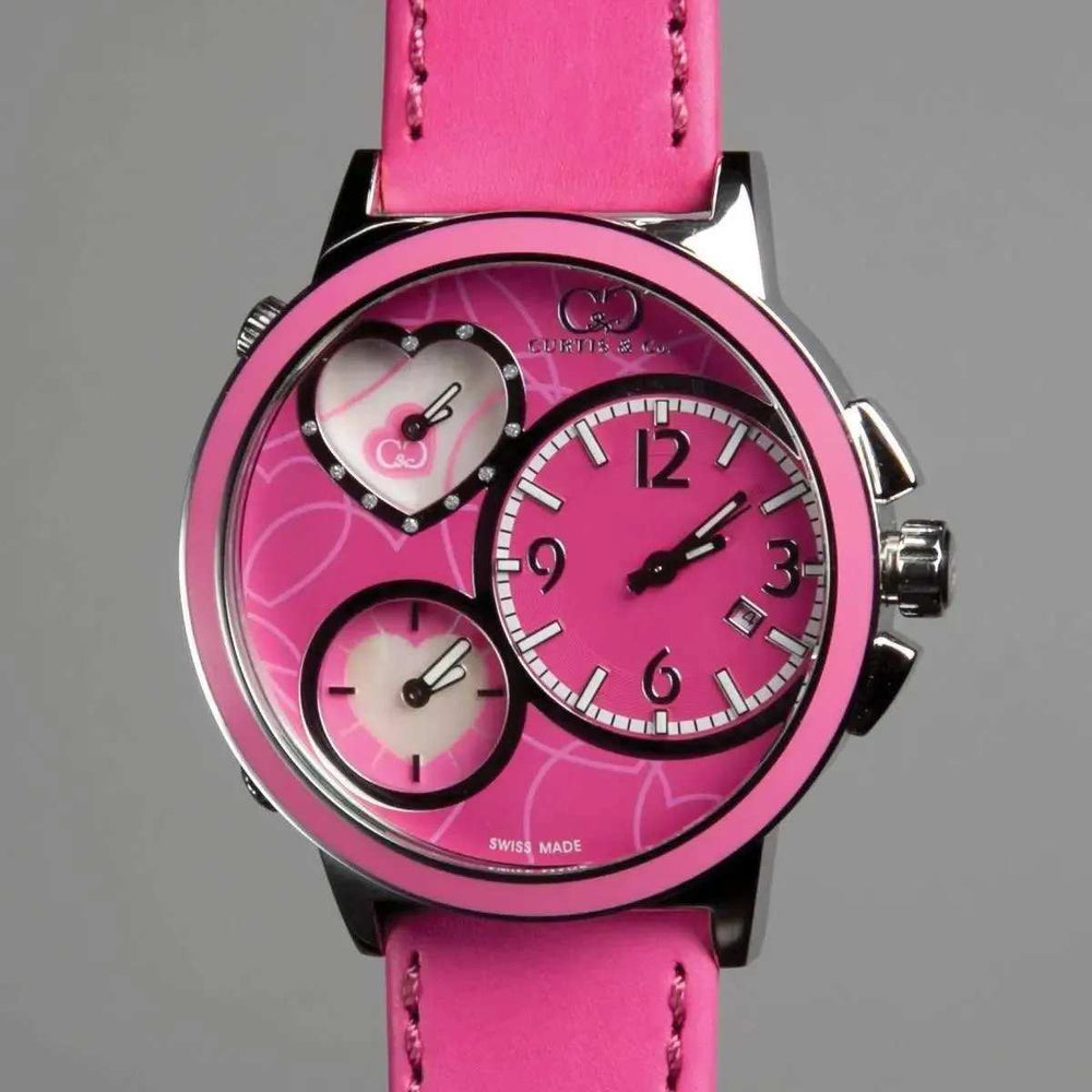 Curtis & Co Big Time Love Pink 50MM Watch - Curtis and Co Watches - Flyclothing LLC