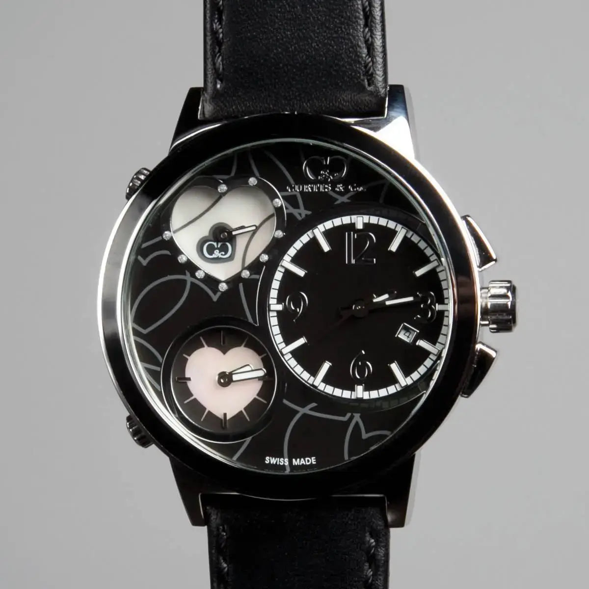 Curtis & Co Big Time Love Black 50MM Watch - Curtis and Co Watches - Flyclothing LLC
