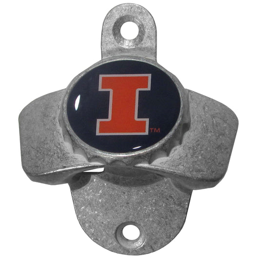 Illinois Fighting Illini Wall Mounted Bottle Opener - Siskiyou Buckle