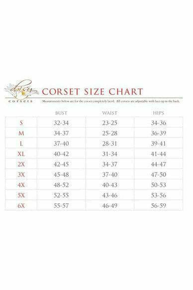 Daisy Corsets Lavish Wet Look Underbust Corset w/Gold zipper