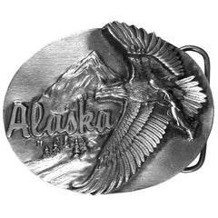 Alaska Antiqued Belt Buckle - Flyclothing LLC