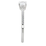 Alamode High polished (no plating) Stainless Steel Ring with Cubic in Clear - Alamode - Flyclothing LLC