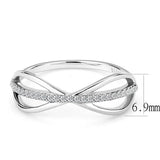 Alamode High polished (no plating) Stainless Steel Ring with AAA Grade CZ in Clear - Alamode - Flyclothing LLC