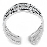 Alamode High polished (no plating) Stainless Steel Ring with AAA Grade CZ in Clear - Alamode