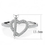 Alamode High polished (no plating) Stainless Steel Ring with AAA Grade CZ in Clear - Alamode - Flyclothing LLC