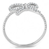 Alamode High polished (no plating) Stainless Steel Ring with AAA Grade CZ in Clear - Alamode