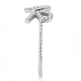 Alamode High polished (no plating) Stainless Steel Ring with AAA Grade CZ in Clear - Alamode - Flyclothing LLC