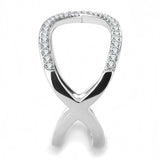 Alamode High polished (no plating) Stainless Steel Ring with AAA Grade CZ in Clear - Alamode - Flyclothing LLC