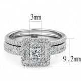 Alamode High polished (no plating) Stainless Steel Ring with AAA Grade CZ in Clear - Alamode - Flyclothing LLC
