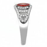 Alamode High polished (no plating) Stainless Steel Ring with AAA Grade CZ in Orange - Alamode - Flyclothing LLC