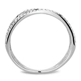 Alamode High polished (no plating) Stainless Steel Ring with AAA Grade CZ in Clear - Alamode - Flyclothing LLC