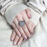 Alamode IP Black(Ion Plating) Stainless Steel Ring with AAA Grade CZ in Clear - Alamode - Flyclothing LLC