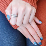 Alamode High polished (no plating) Stainless Steel Ring with AAA Grade CZ in Clear - Alamode - Flyclothing LLC