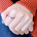 Alamode High polished (no plating) Stainless Steel Ring with AAA Grade CZ in Clear - Alamode - Flyclothing LLC