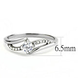 Alamode High polished (no plating) Stainless Steel Ring with AAA Grade CZ in Clear - Alamode - Flyclothing LLC