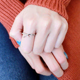 Alamode High polished (no plating) Stainless Steel Ring with AAA Grade CZ in Clear - Alamode - Flyclothing LLC