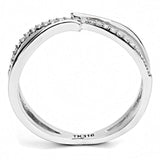 Alamode High polished (no plating) Stainless Steel Ring with AAA Grade CZ in Clear - Alamode - Flyclothing LLC