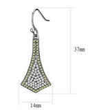 Alamode High polished (no plating) Stainless Steel Earrings with AAA Grade CZ in Topaz - Alamode - Flyclothing LLC
