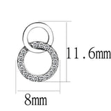 Alamode High polished (no plating) Stainless Steel Earrings with AAA Grade CZ in Clear - Alamode - Flyclothing LLC