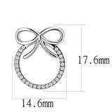 Alamode High polished (no plating) Stainless Steel Earrings with AAA Grade CZ in Clear - Alamode - Flyclothing LLC