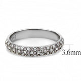Alamode High polished (no plating) Stainless Steel Ring with AAA Grade CZ in Multi Color - Alamode - Flyclothing LLC
